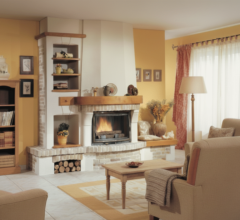 Chimenea rústica instalada por Bastida Suak - bastidasuak.