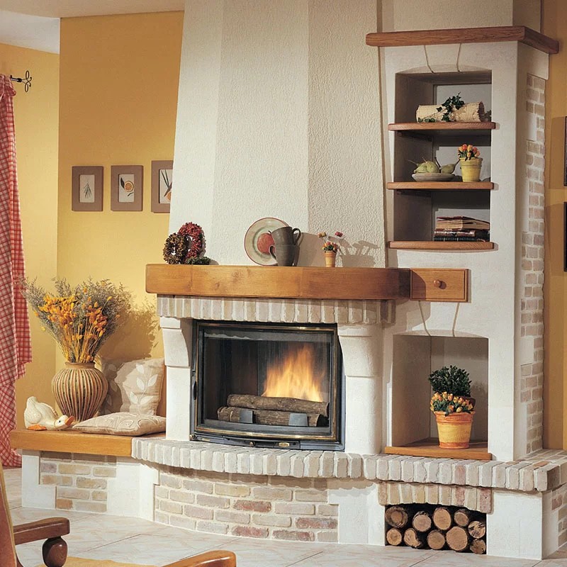 Chimenea con revestimiento rústica instalada en Gipuzkoa por Bastida Suak