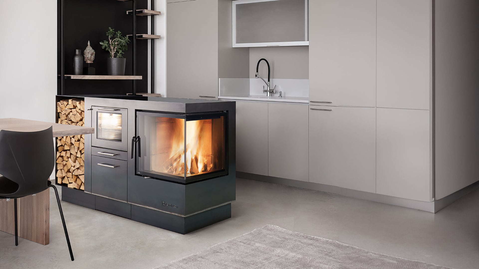 Cocina de leña Pertinger 100XL de la línea Panorama.