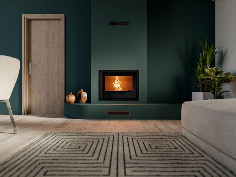 Insertable de pellets Thermorossi Esprit 490 con quemador autolimpiante.