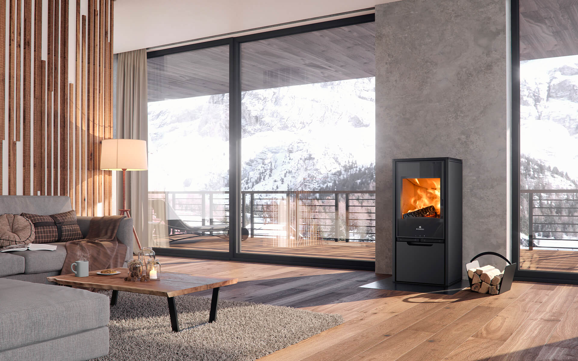 Una cocina con una termococina de la marca Rizzoli a un lado