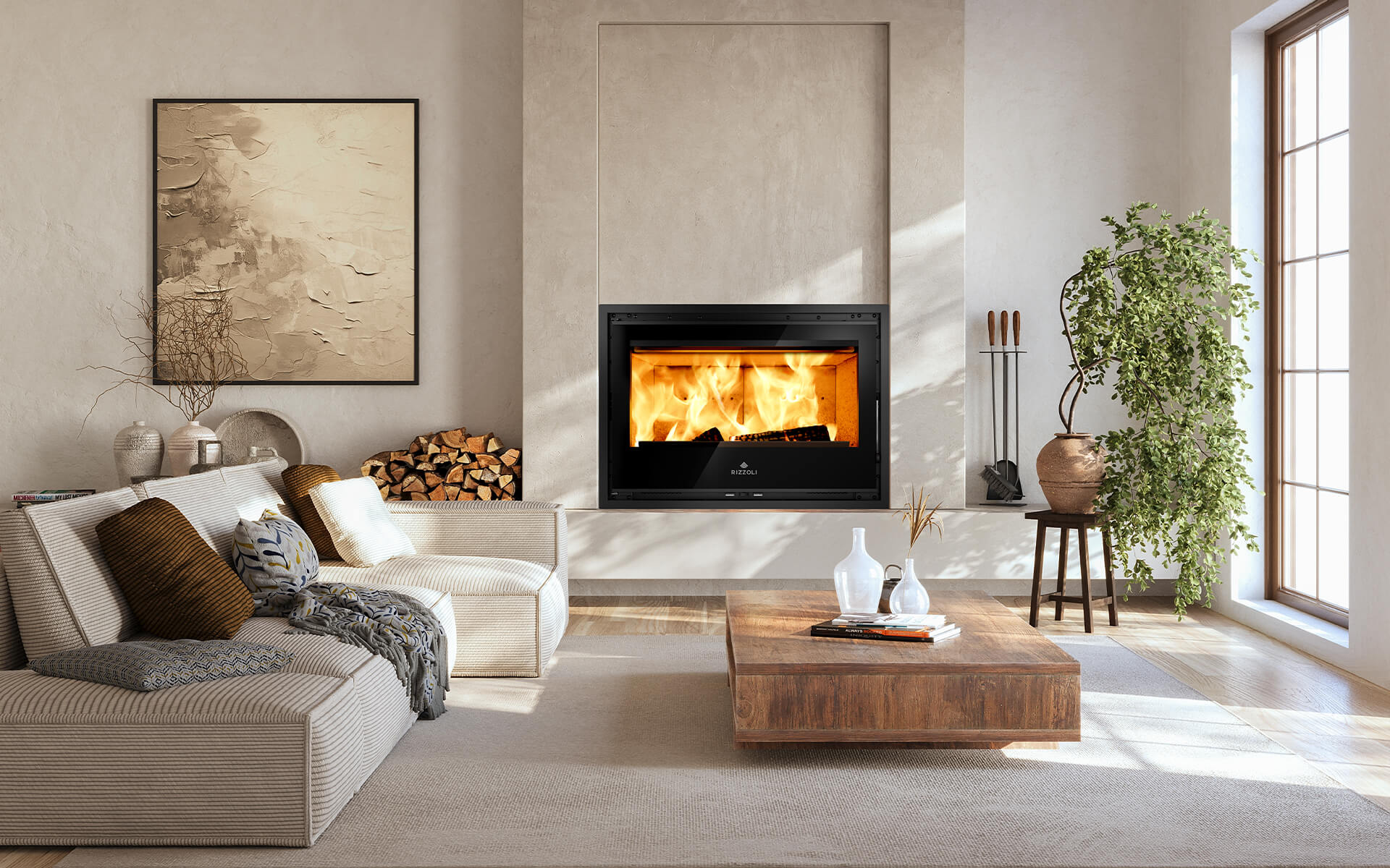 Una cocina con una termococina de la marca Rizzoli a un lado